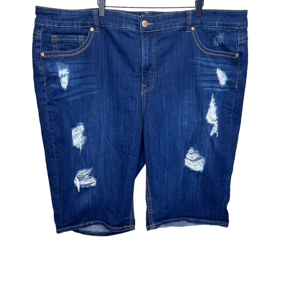 Melissa McCarthy Distressed Bermuda Shorts Size 28